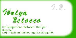 ibolya melocco business card